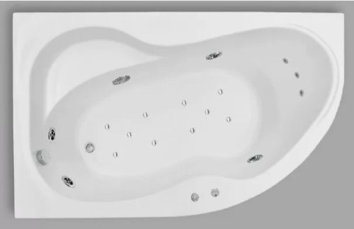 Kád, Aquatrend W-Bath Carina 170x105x64 balos Hydro+ Aero rendszer