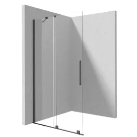   Walk-in, Deante Prizma zuhanyfal, walk-in, 140 cm - csúsztatható, titanium KTJ_D34R