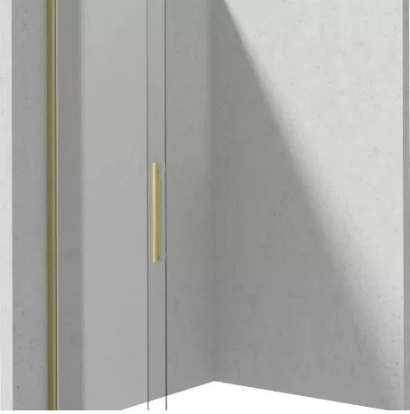 Walk-in, Deante Prizma tolóajtós walk-in, szálcsiszolt arany 140 cm KTJ_R34R