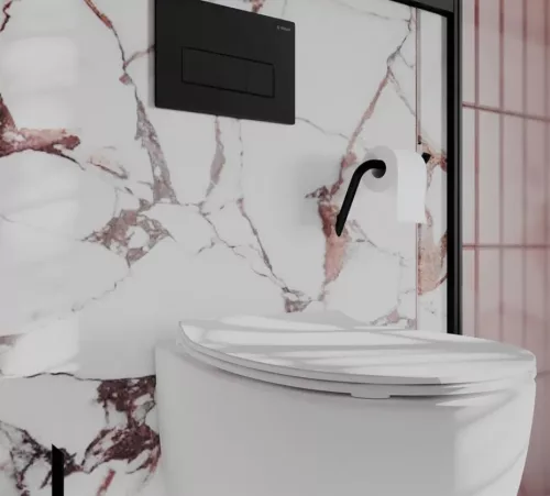 WC papír tartó, Deante Silia fali wc papír tartó, fekete ADI_N211