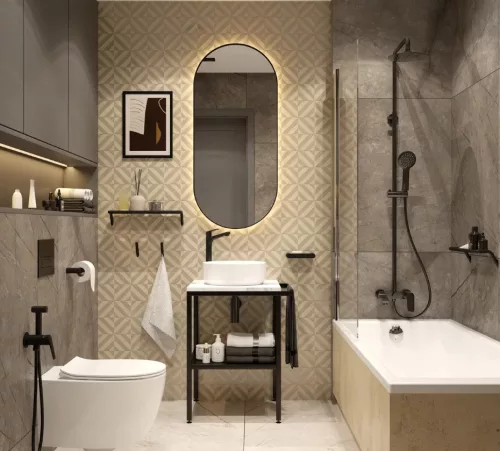 Fogas, Deante Silia szimpla akasztó, fekete ADI_N111