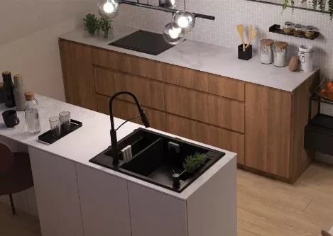 Szappanadagoló, Deante mosogatószer adagoló mosogatóhoz, fekete ZZZ_B00D