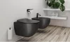 WC papír tartó, Deante Mokko fali, polccal, fekete ADM_N221