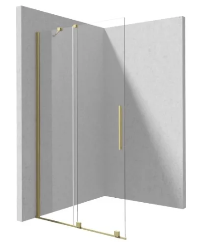 Walk-in, Deante Prizma tolóajtós walk-in, szálcsiszolt arany, 90 cm KTJ_R39R