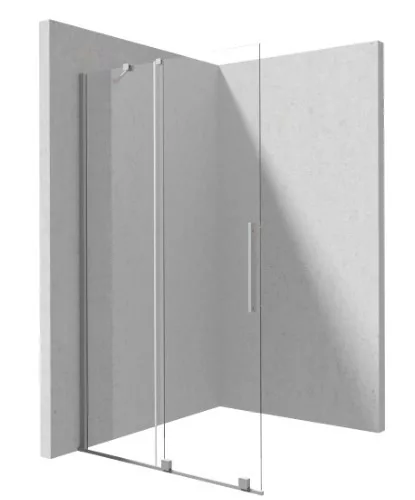 Walk-in, Deante Prizma tolóajtós walk-in, szálcsiszolt acél, 120 cm KTJ_F32R