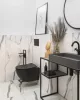 Öblítőtartály, Deante Peonia falsík alatti+wc+wc ülőke+nyomólap, fekete CDENNZPW