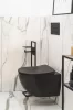 WC tető, Deante Peonia wc tető, slim, soft close, fekete CDE_NSOZ