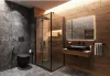 WC tető, Deante Peonia wc tető, slim, soft close, fekete CDE_NSOZ