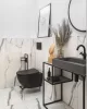 WC tető, Deante Peonia wc tető, slim, soft close, fekete CDE_NSOZ