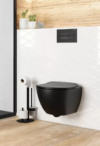 WC, Deante Peonia Wc csésze bidé funkcióval, keverő csapteleppel, fekete CBP_NWPW