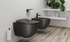 WC, Deante Peonia fali Wc csésze, perem nélküli, antracit/titanium CDE_DZPW