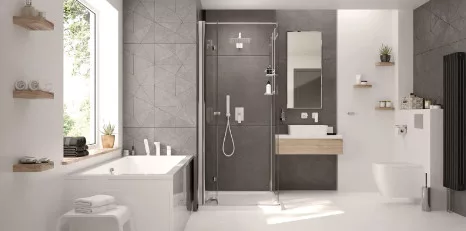 Walk-in, Deante Kerria Plus zuhanyfal 100 cm, króm KTS_030P