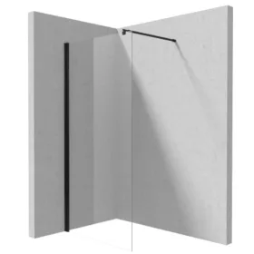   Walk-in, Deante Kerria Plus zuhanyfal 100 cm, fekete KTS_N30P