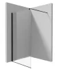 Walk-in, Deante Kerria Plus zuhanyfal 110 cm, fekete KTS_N31P