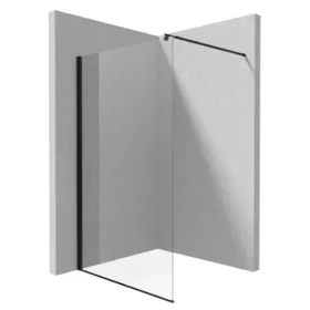   Walk-in, Deante Kerria Plus zuhanyfal 140 cm, fekete KTS_N34P