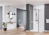 Walk-in, Deante Kerria Plus zuhanyfal 80 cm, fekete KTS_N38P