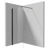 Walk-in, Deante Kerria Plus zuhanyfal 80 cm, fekete KTS_N38P