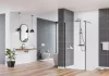 Walk-in, Deante Kerria Plus zuhanyfal 90 cm, fekete KTS_N39P
