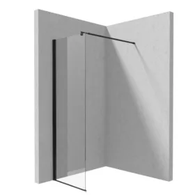 Walk-in, Deante Kerria Plus zuhanyfal 50 cm, fekete KTS_N85P