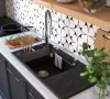 Mosogatótálca,Deante Magnetic Mágneses gránit mosogató,1 medence+csepegtető grafit metál ZRM_G113