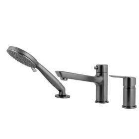   Kádperemre szerelhető csaptelep, Deante Arnika 3 lyukas, titanium BQA_D13M