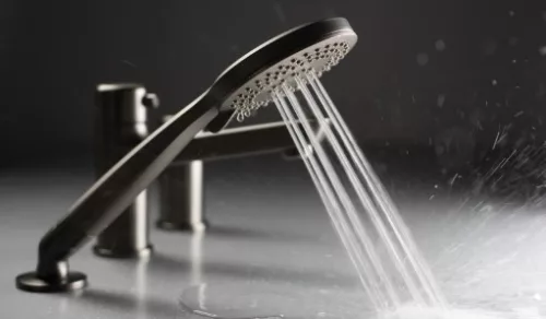 Kádperemre szerelhető csaptelep, Deante Arnika 3 lyukas, titanium BQA_D13M