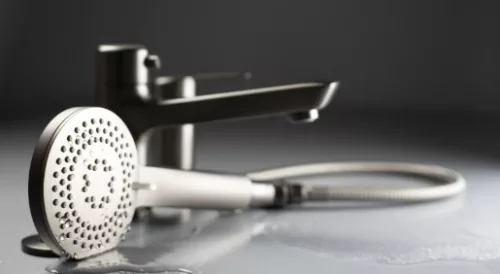 Kádperemre szerelhető csaptelep, Deante Arnika 3 lyukas, titanium BQA_D13M