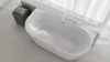 Kádperemre szerelhető csaptelep, Deante Silia 4 lyukas, zuhanyszettel, fehér BQS_A14M