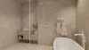 Kádtöltő csaptelep, Deante Silia kádtöltő csaptelep, szabadonálló, zuhanyszettel, fehér BQS_A17M
