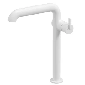   Mosdó csaptelep, Deante Silia mosdó csaptelep, magas, szögletes kifolyóval, fehér BQS_A24K