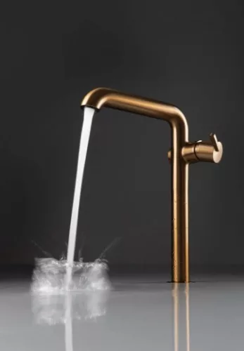 Mosdó csaptelep, Deante Silia mosdó csaptelep, magas, szálcsiszolt bronz BQS_C20K