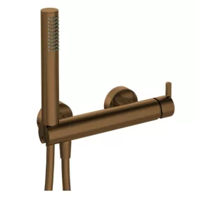   Zuhany csaptelep, Deante Silia zuhany csaptelep zuhanyszettel, szálcsiszolt bronz BQS_C41M