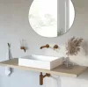 Falba süllyesztett csaptelep, Deante Silia mosdó csaptelep, szálcsiszolt bronz, BQS_C54L