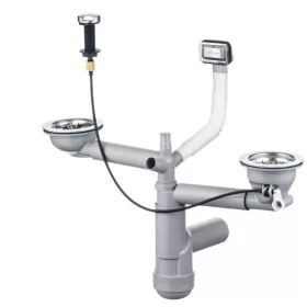   Mosogató szifon, Deante Space-Saver Lux gránit mosogatókhoz, 1,5-2 medencés, Space-Saver ZXY_9912