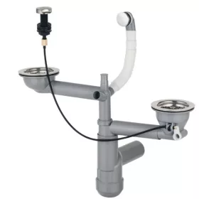   Mosogató szifon, Deante Space-Saver Lux gránit mosogatókhoz, 1,5-2 medencés, Space-Saver ZXY_9918