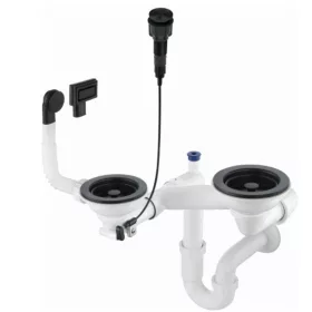   Mosogató szifon,Deante Space-Saver szifon gránit mosogatókhoz,1,5-2 medencés,Space-Saver ZXY_N983