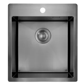   Mosogatótálca, Deante Olfato Precious 1 medencés, acél mosogató, titanium ZPO_D10A