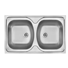  Mosogatótálca, Deante Tango 2 medencés, acél mosogató, szatén ZM5_0200