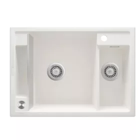   Mosogatótálca,Deante Magnetic 1,5 medencés, mágneses,gránit mosogató,alabástrom ZRM_A503