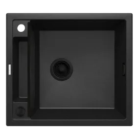   Mosogatótálca, Deante Magnetic 1 medencés, mágneses, gránit mosogató, grafit metál ZRM_G103
