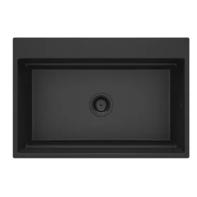   Mosogatótálca, Deante Magnetic 1 medencés, mágneses, gránit mosogató, grafit metál ZRM_G10B