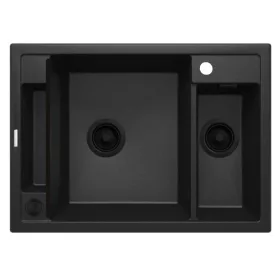   Mosogatótálca,Deante Magnetic 1,5 medencés,mágneses,gránit mosogató,grafit metál ZRM_G503