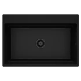   Mosogatótálca,Deante Magnetic 1 medencés,mágneses,gránit mosogató, fekete ZRM_N10B