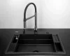 Mosogatótálca,Deante Magnetic 1 medencés,mágneses,gránit mosogató, fekete ZRM_N10B