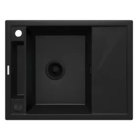   Mosogatótálca,Deante Magnetic 1 medence+csepegtető,mágneses,gránit mosogató,fekete ZRM_N11A