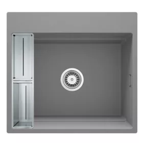   Mosogatótálca,Deante Magnetic 1 medencés,mágneses,gránit mosogató, metálszürke ZRM_S10A