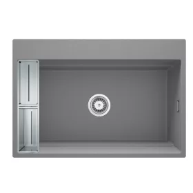   Mosogatótálca,Deante Magnetic 1 medencés,mágneses,gránit mosogató, metálszürke ZRM_S10B