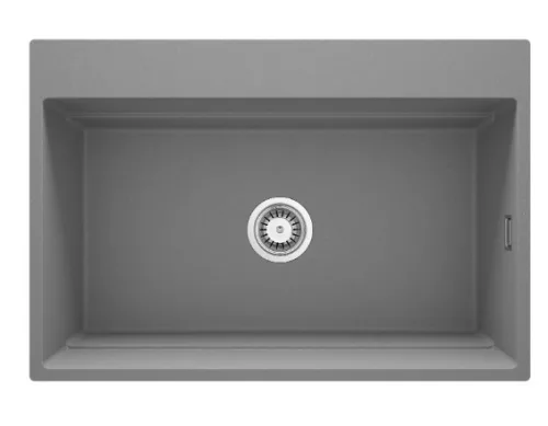Mosogatótálca,Deante Magnetic 1 medencés,mágneses,gránit mosogató, metálszürke ZRM_S10B