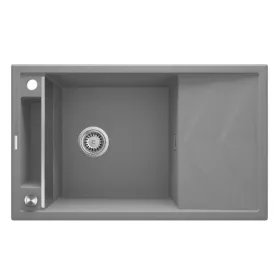   Mosogatótálca,Deante Magnetic 1 medence+csepegtető,mágneses,gránit mosogató,metálszürke ZRM_S113