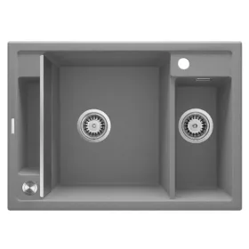   Mosogatótálca,Deante Magnetic 1,5 medencés,mágneses,gránit mosogató, metálszürke ZRM_S503